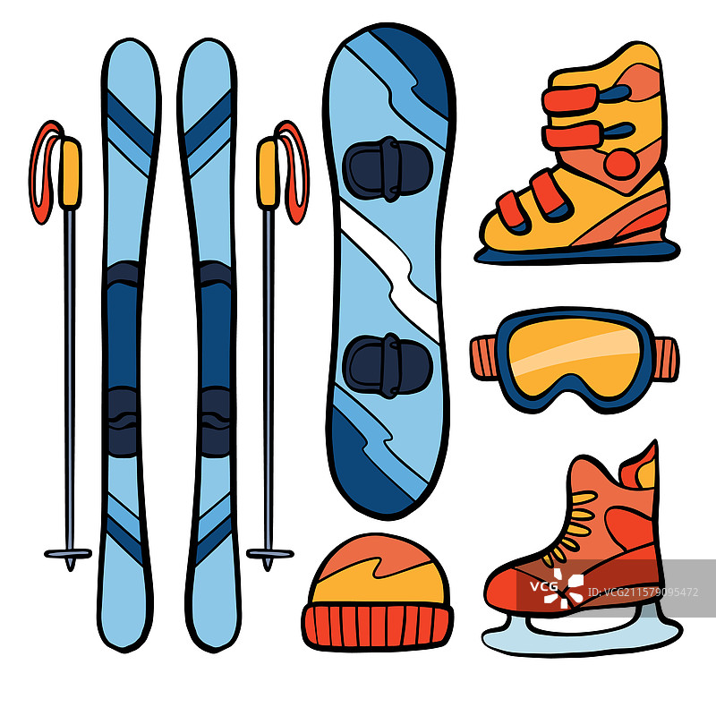 滑雪板装备图片素材