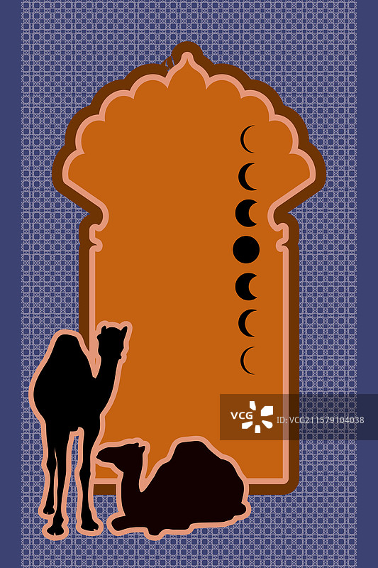 美丽的神圣冬青伊斯兰穆斯林祈祷毯图片素材