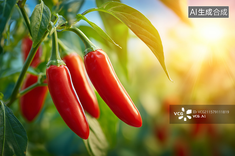 【AI数字艺术】红色的辣椒图片素材
