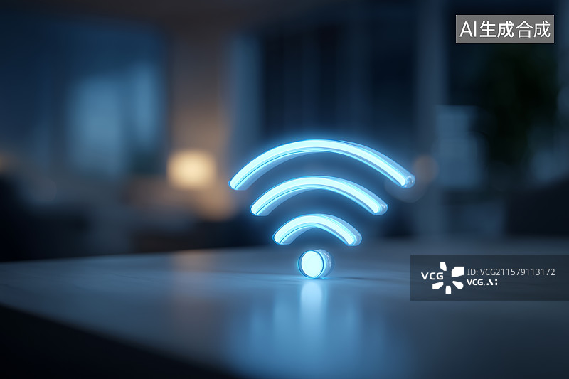 【AI数字艺术】客厅的网络wifi图片素材