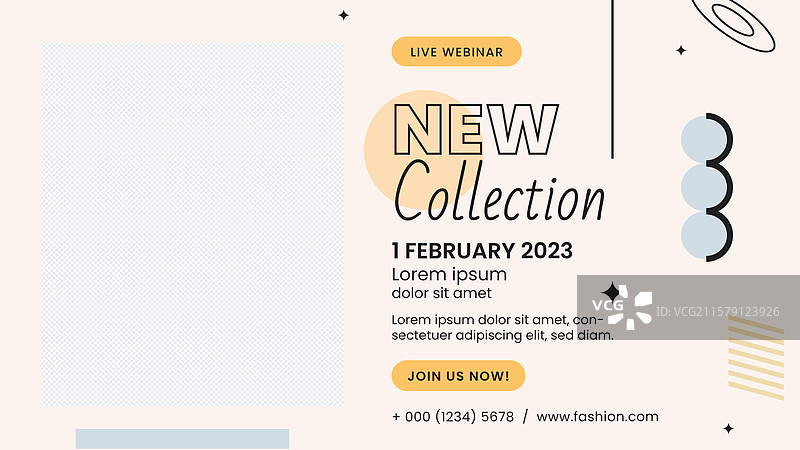 平面设计时尚系列网络研讨会图片素材