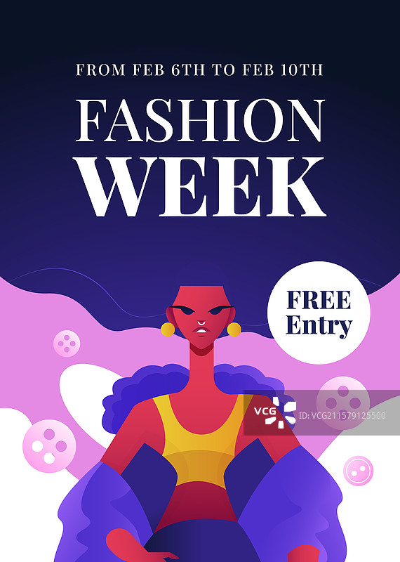 渐变时尚造型师海报模板图片素材