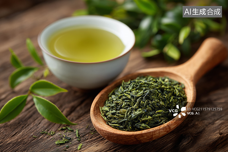 【AI数字艺术】茶叶茶汤静物拍摄图片素材