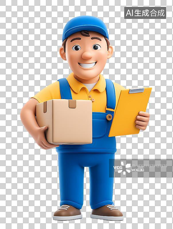 【AI数字艺术】快递员形象图片素材