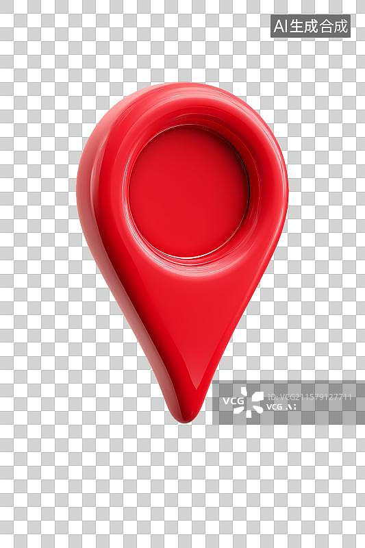 【AI数字艺术】红色定位图标图片素材