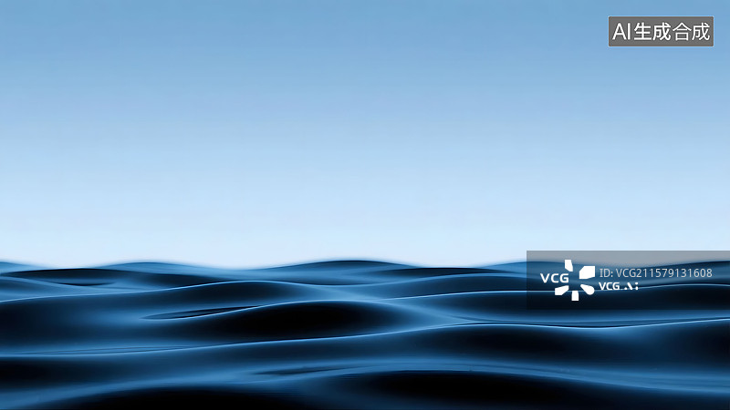 【AI数字艺术】水面波浪天空宁静高级白酒电商广告图片素材