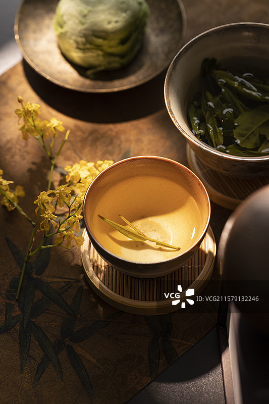 绿茶黄山毛峰图片素材