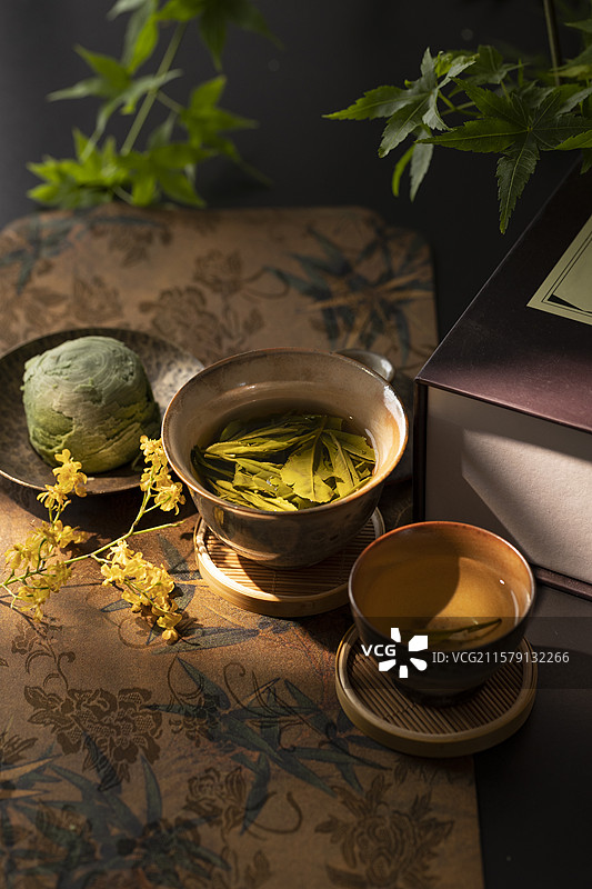 绿茶黄山毛峰图片素材