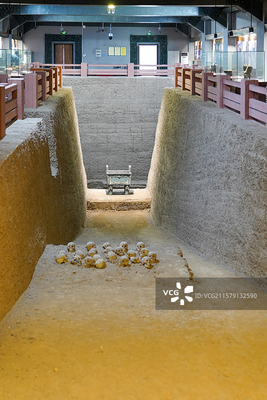 河南省 安阳市 殷都区 殷墟宫殿王陵区 M260“甲”字形墓图片素材