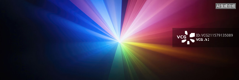 【AI数字艺术】梦幻抽象商业背景黑色背景上绽放的彩色光点极简舞台设计海报横幅书籍封面企业活动创意光效图片素材