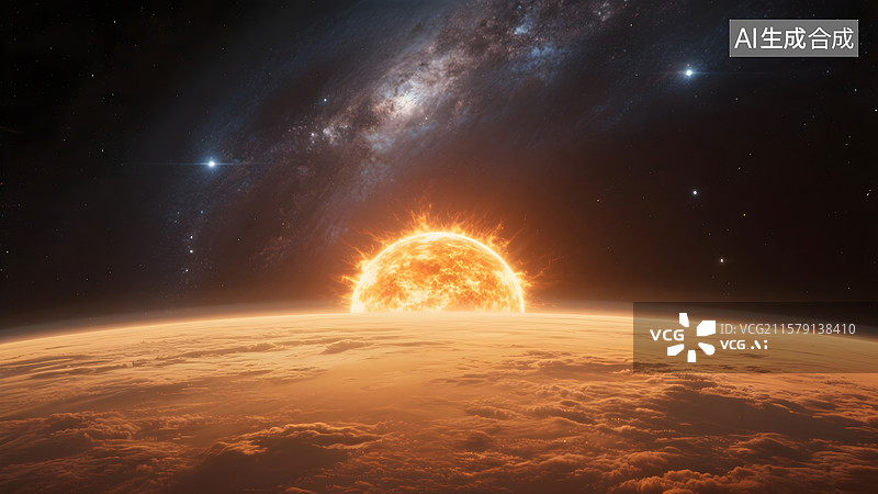 【AI数字艺术】写实太阳背景图片素材