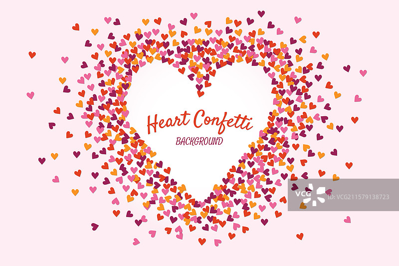 心形彩纸背景图片素材