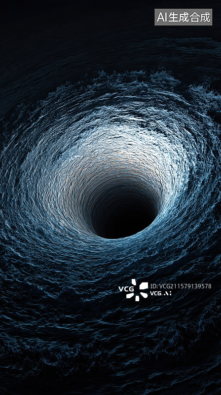 【AI数字艺术】深邃漩涡的神秘景象图片素材