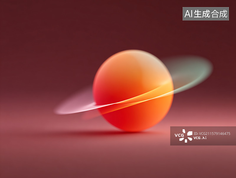 【AI数字艺术】抽象几何梦幻光球图片素材