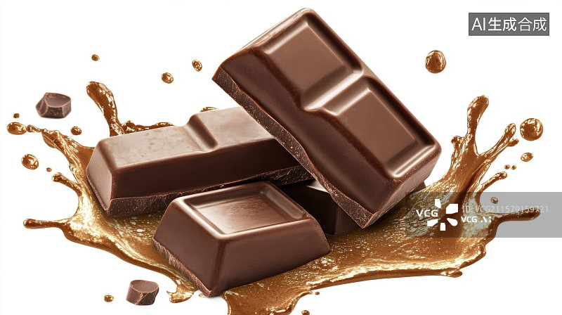 【AI数字艺术】巧克力甜品可可粉丝滑背景图片素材