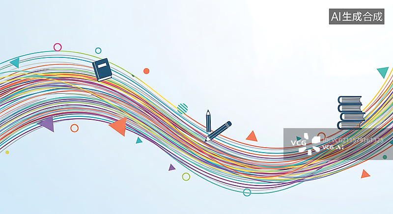 【AI数字艺术】开学季艺术插画背景图片素材