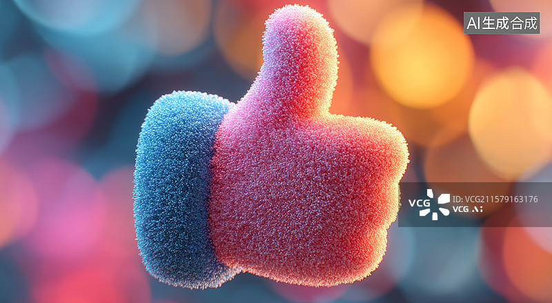 【AI数字艺术】温暖的点赞手势图片素材