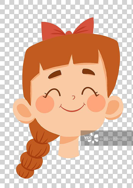 女生头像 笑眯眯的表情图片素材