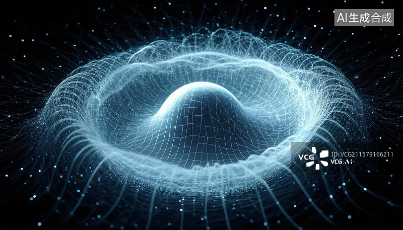 【AI数字艺术】宇宙能量波动科技感背景图片素材