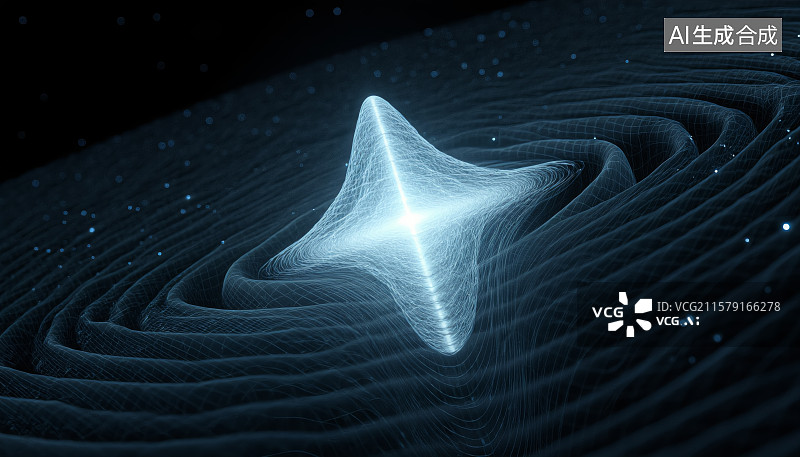 【AI数字艺术】宇宙能量波动科技感背景图片素材