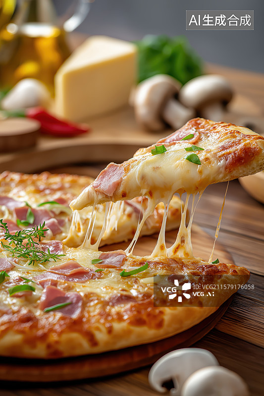 【AI数字艺术】披萨图片素材