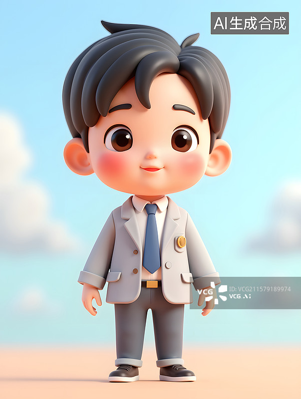 【AI数字艺术】劳动节职业人物白领的3D渲染图片素材