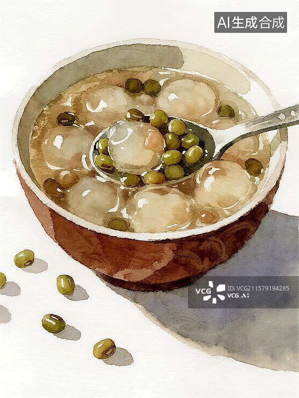 【AI数字艺术】广式糖水冰糖雪耳桃胶西米露图片素材