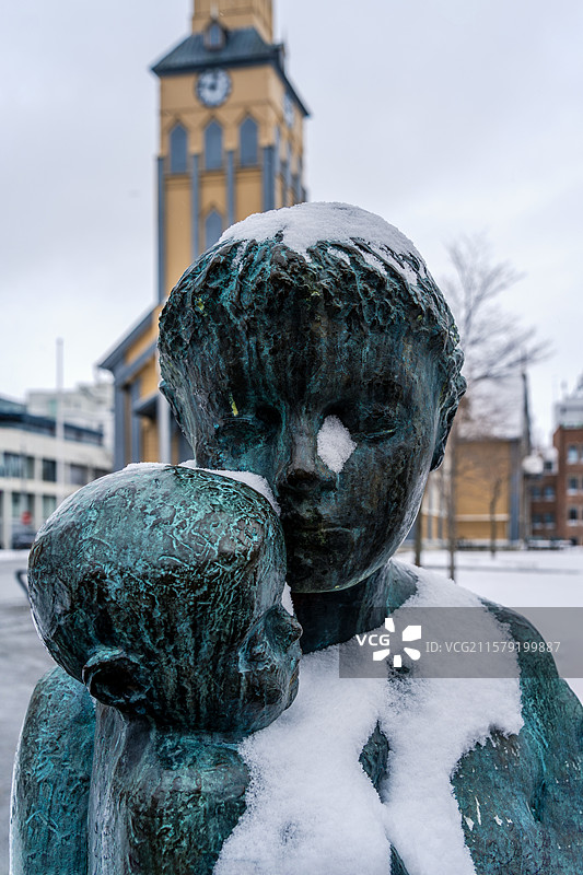 冬天挪威特洛姆瑟暴风雪图片素材