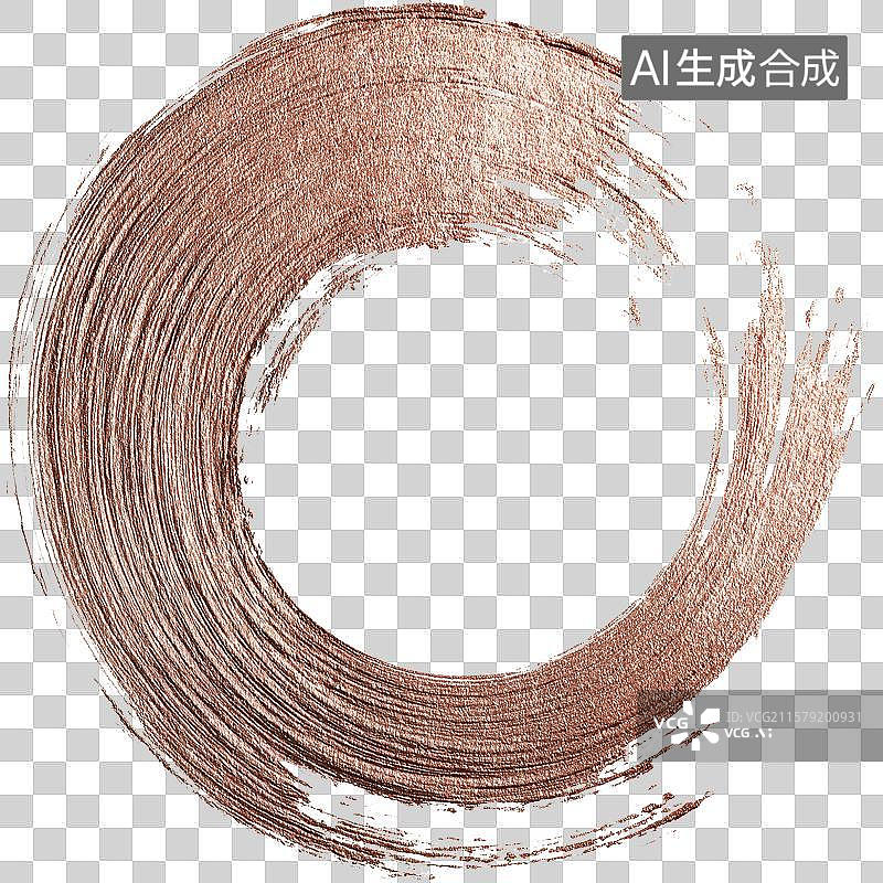 【AI数字艺术】玫瑰金圆形笔刷纹理图片素材