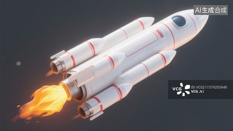 【AI数字艺术】卡通火箭发射图片素材
