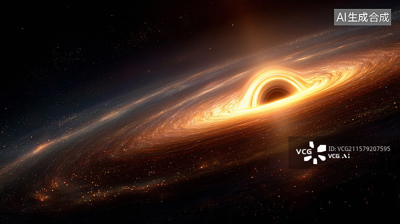 【AI数字艺术】夜空中的星空轨迹图片素材