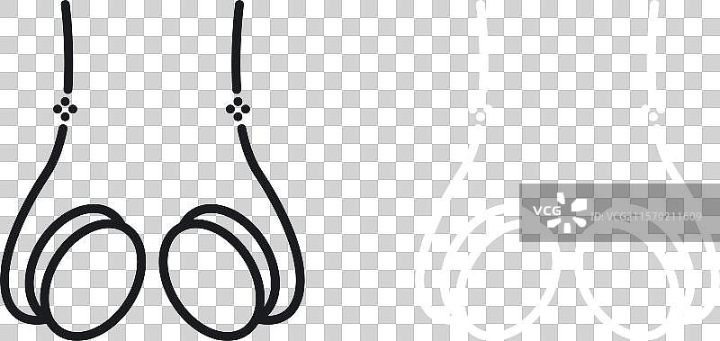 黑色的输精管切除术图标和实心图标集图片素材