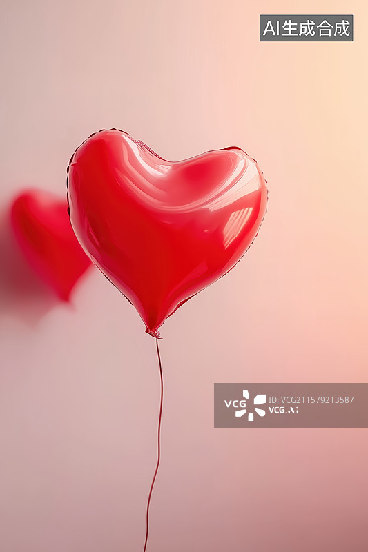 【AI数字艺术】爱心气球图片素材