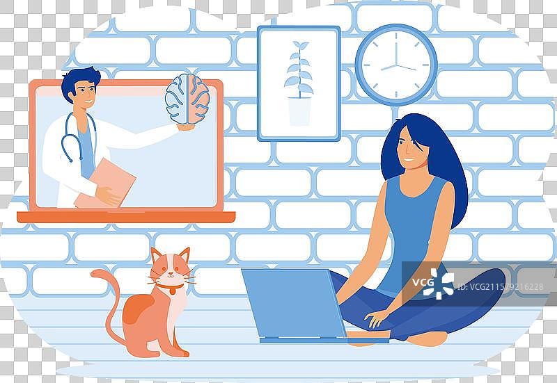 在线心理帮助心理学家医生图片素材