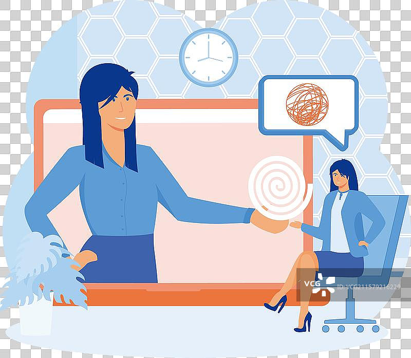 心理学家在线心理治疗实践图片素材