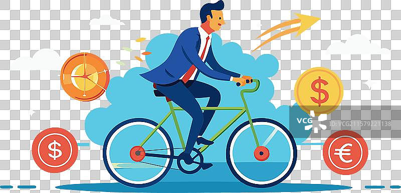 全球金融中商业增长的循环图片素材