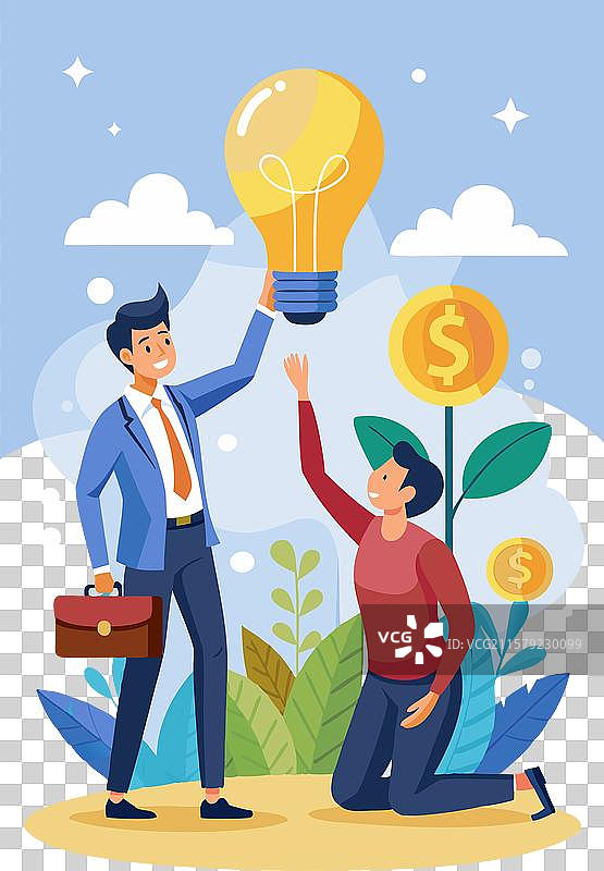 创业资金投资者支持聪明的创意图片素材