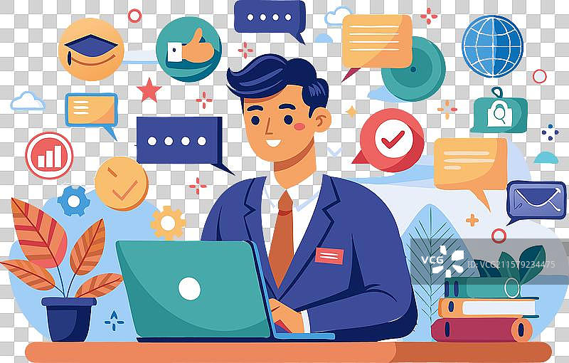 社交媒体管理团队图片素材