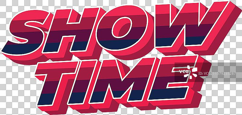 3D风格的时间展示文字效果，色彩丰富。图片素材