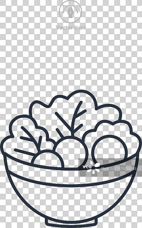 生菜、西红柿和黄瓜沙拉碗图片素材