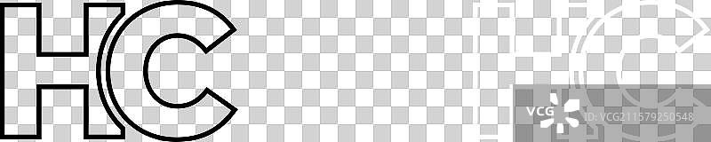 字母h和c的hc标志设计模板，简约风格图片素材