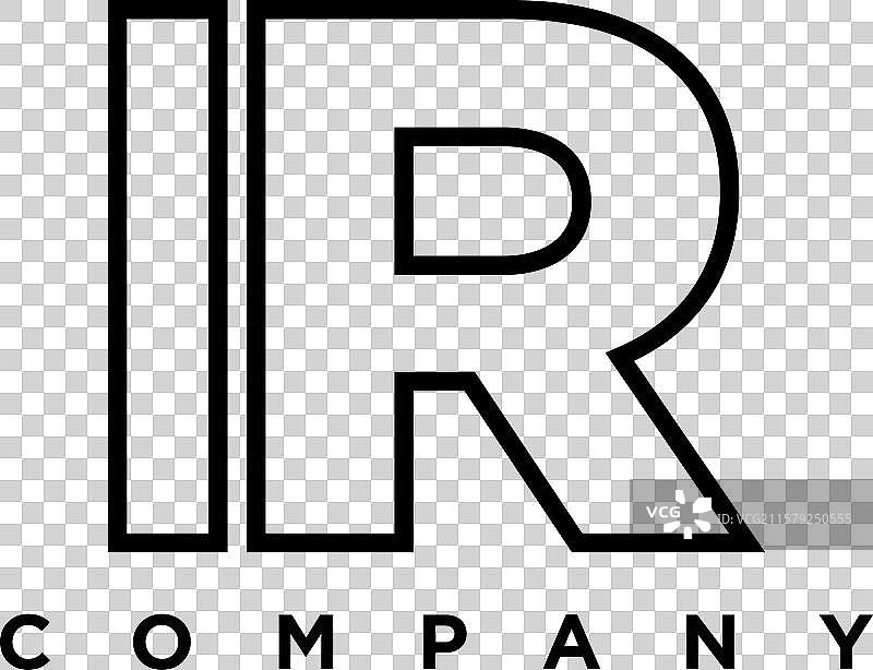 字母i和r的极简风格logo设计模板图片素材