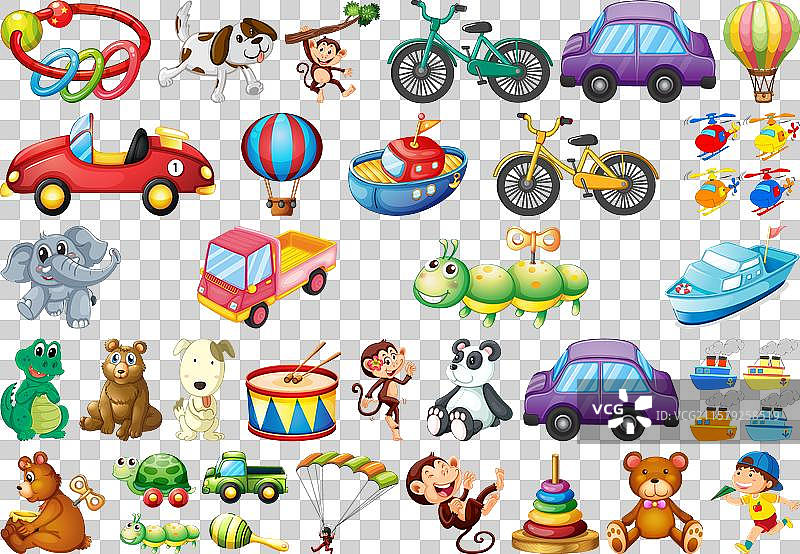 一套不同的玩具图片素材