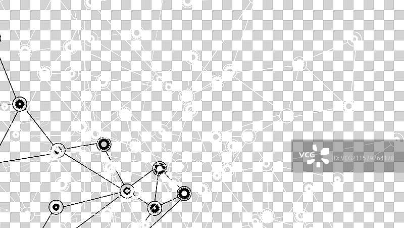 神经网络概念：连接的细胞与链接图片素材