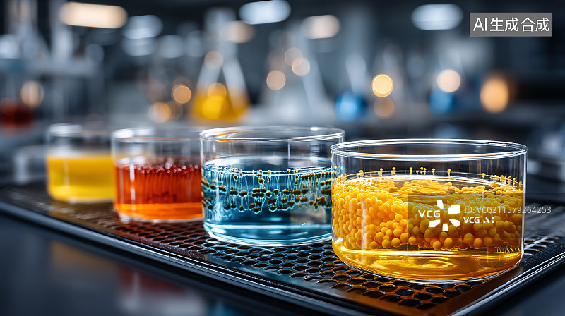 【AI数字艺术】培养皿中的生命色彩图片素材