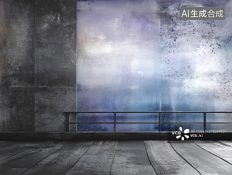 【AI数字艺术】工业风室内景观图片素材