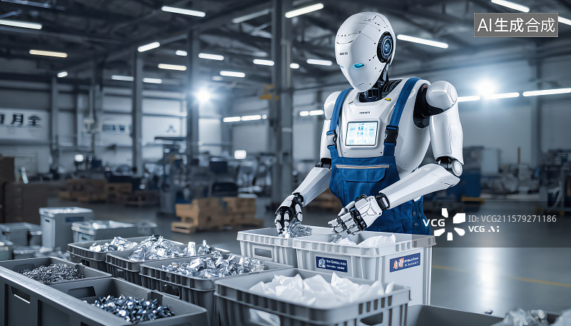 【AI数字艺术】工业机器人智能制造图片素材