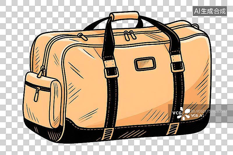 【AI数字艺术】行李包袋插画免扣元素图片素材