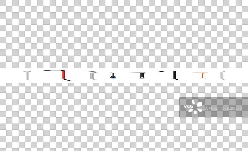 不同形状、颜色和尺寸的撬棍硬件图片素材