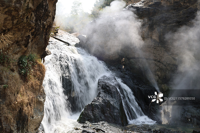 云南，腾冲，热海，温泉，火山，图片素材